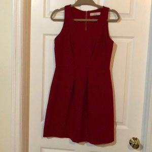 Red pleated dress by Loft